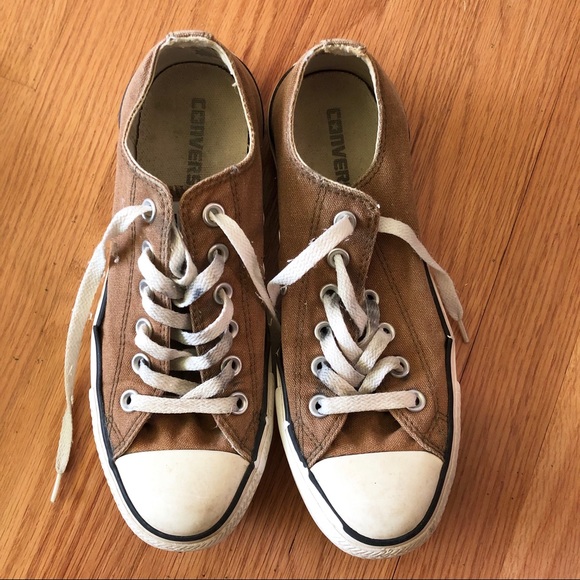 brown converse poshmark